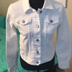 Gap jeans white denim jacket size S